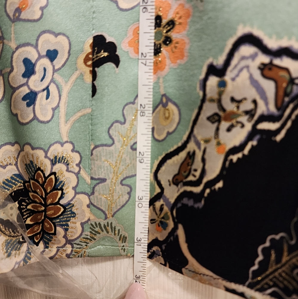 🔥 ROBERTO CAVALLI 🔥Runway Cheongsam Chinoiserie Silk Floral Mini Dress S RARE! - Picture 12 of 13
